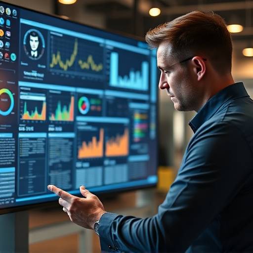 Consultor analizando datos en una pantalla durante una consultor&iacute;a de optimizaci&oacute;n de procesos